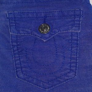 True Religion girl's slim fit/straight leg corduroy pants size 8